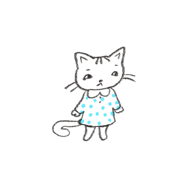 cat in dress