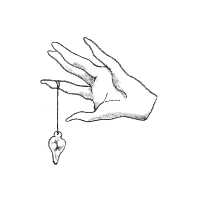 hand with pendulum