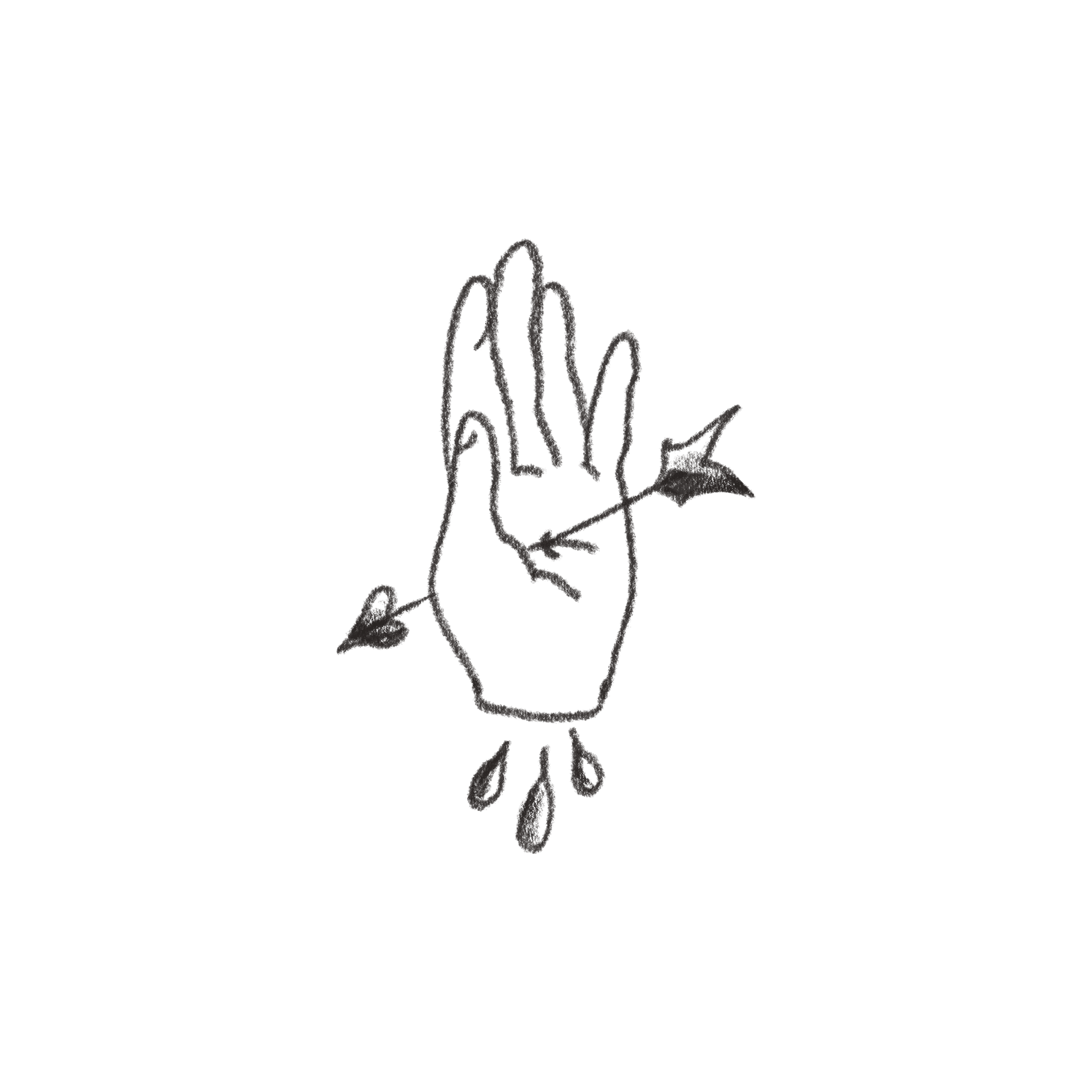 hand with arrow