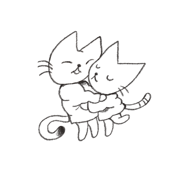 hugging cats