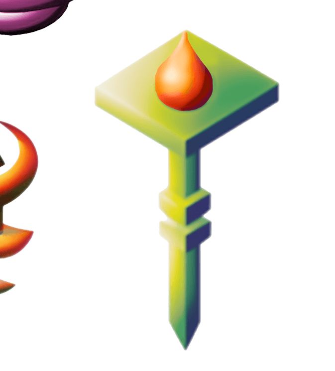 Satellite Spear with Flame