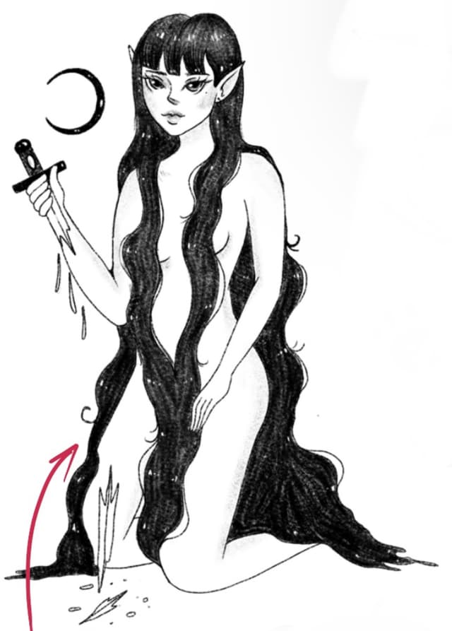 Elf with broken dagger